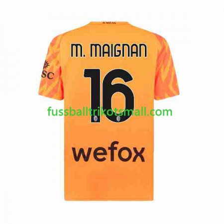 Fußballtrikots AC Mailand Mike Maignan 16 Torwart 2023-2024 Kurzarm Auswärts-trikot kaufen